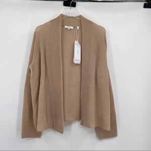 Vince Ribbed Convertible Cardigan in Clay Size XL NWT